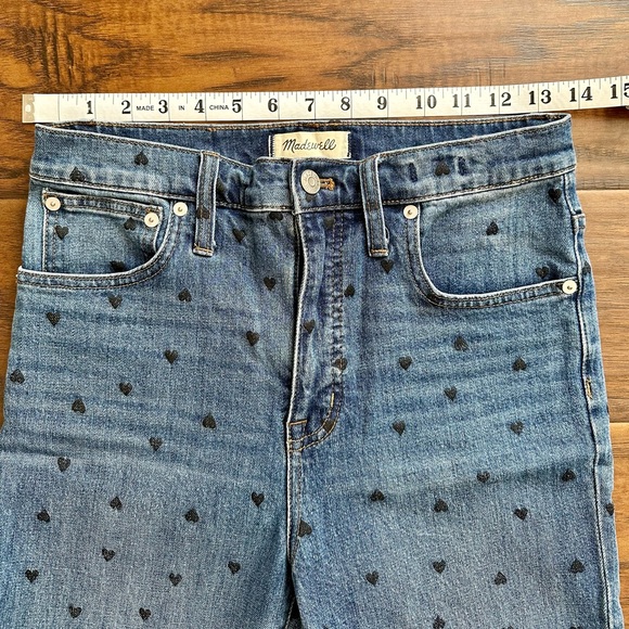 Madewell Classic Straight Jeans Heart Print Edition - Picture 10 of 12